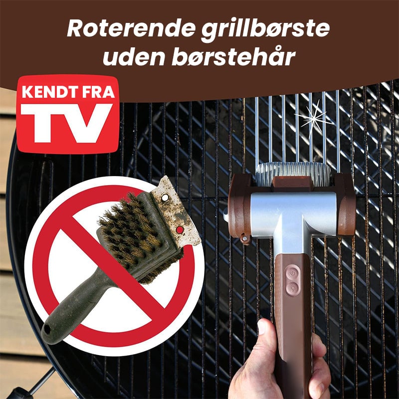 Elektrisk grillrengøringsbørste uden børstehår
