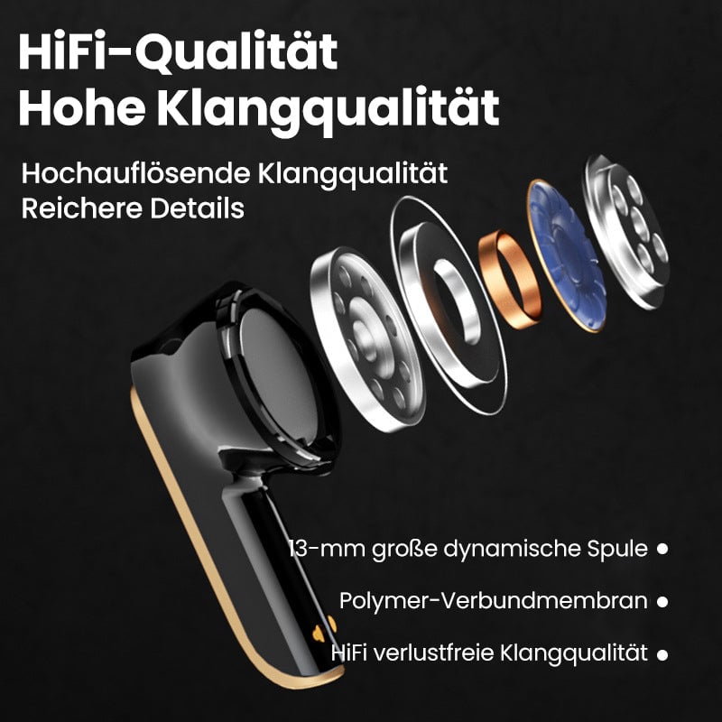 Kabelloses Headset mit semi-in-ear Design