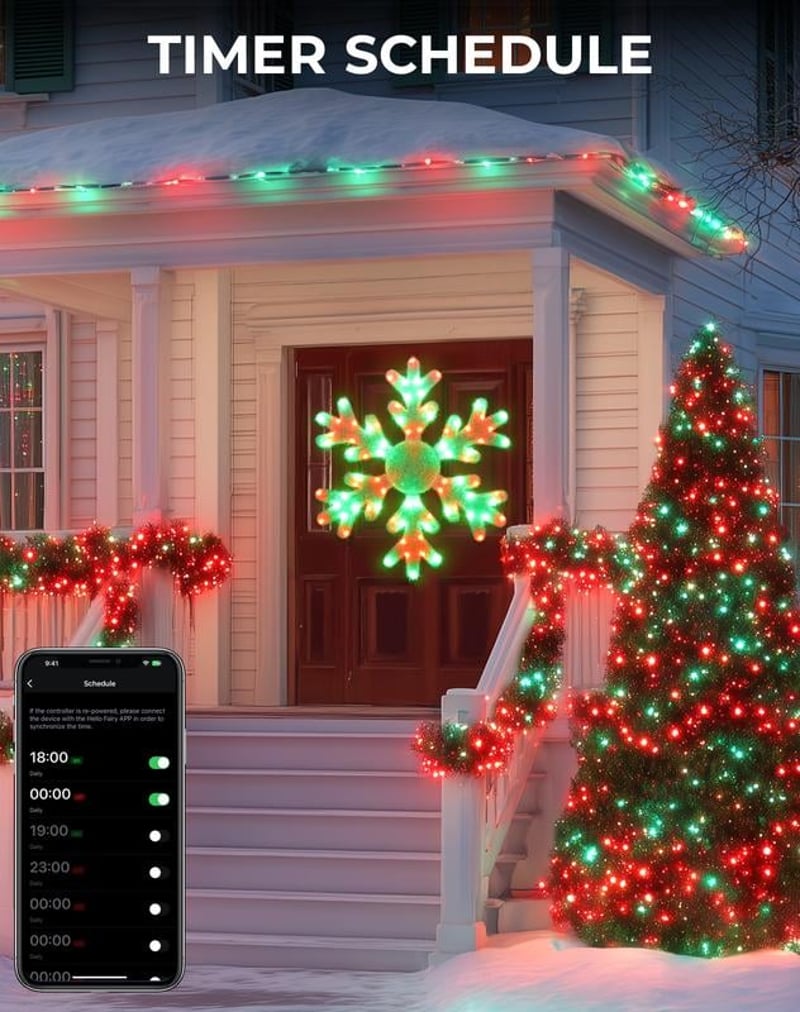 Smart Led Snowflake Christmas Lights