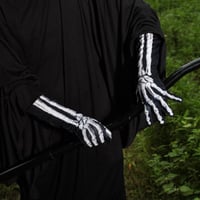 Doppelseitig bedruckte Totenkopf-Handschuhe