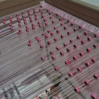 Deurgordijn met rozendraad