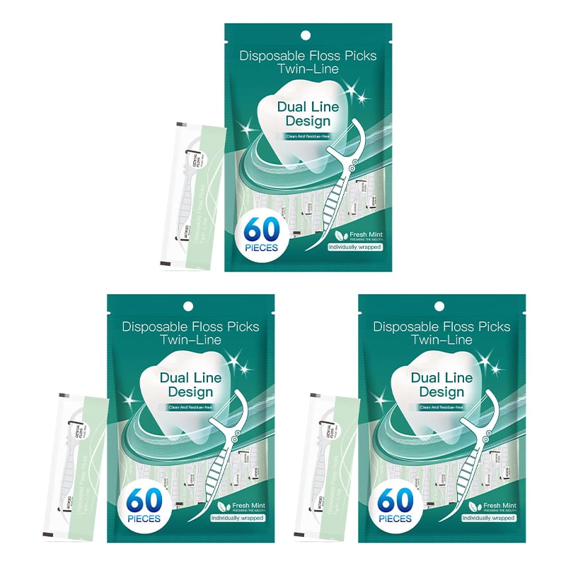 ✨ Disposable Floss Picks Twin-Line
