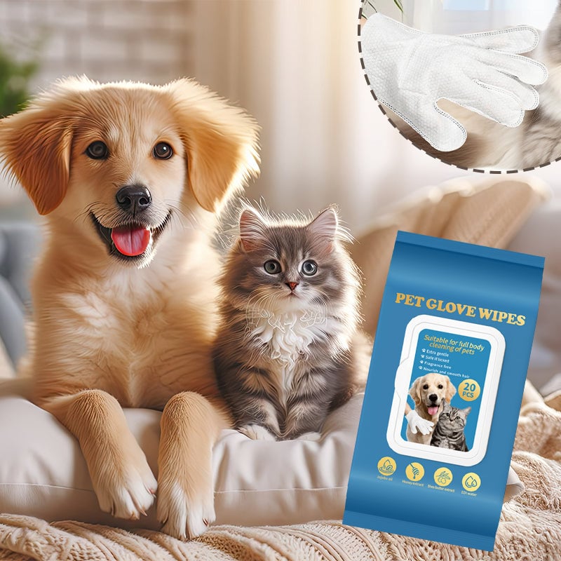 Pet Glove Wipes--20 PCS