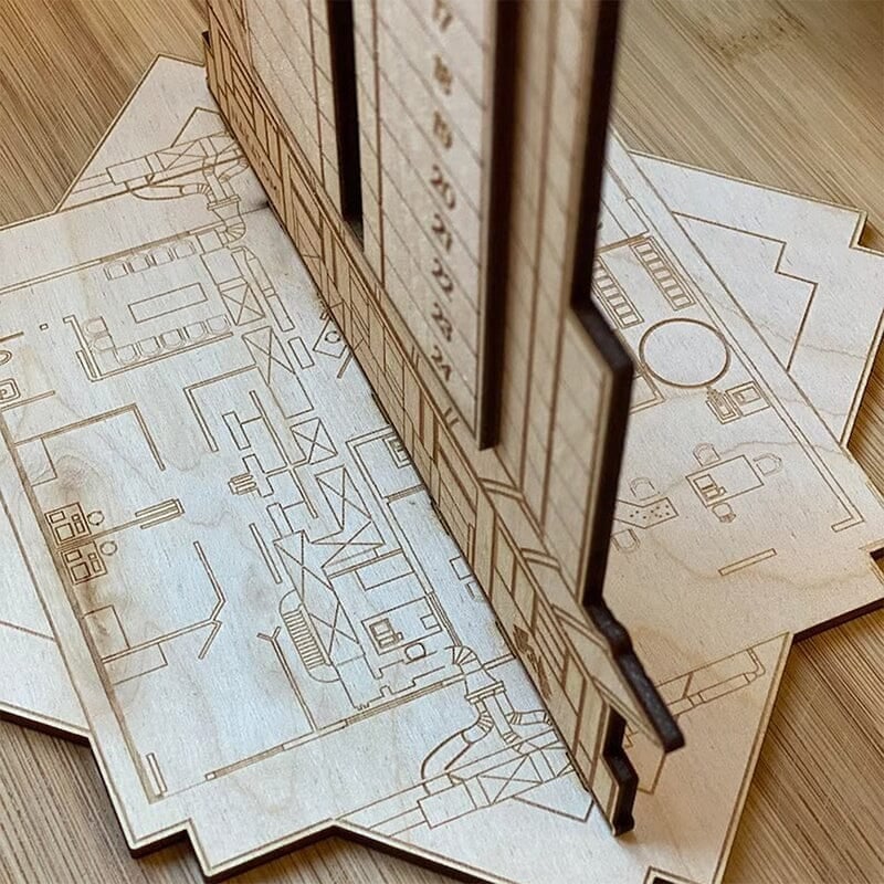 Sakerplus® Wooden Advent Calendar Bomb Calendar