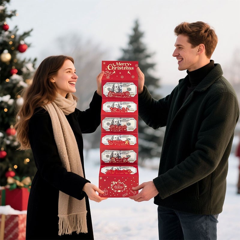 Faltbarer Weihnachtsumschlag mit 6 Fächern