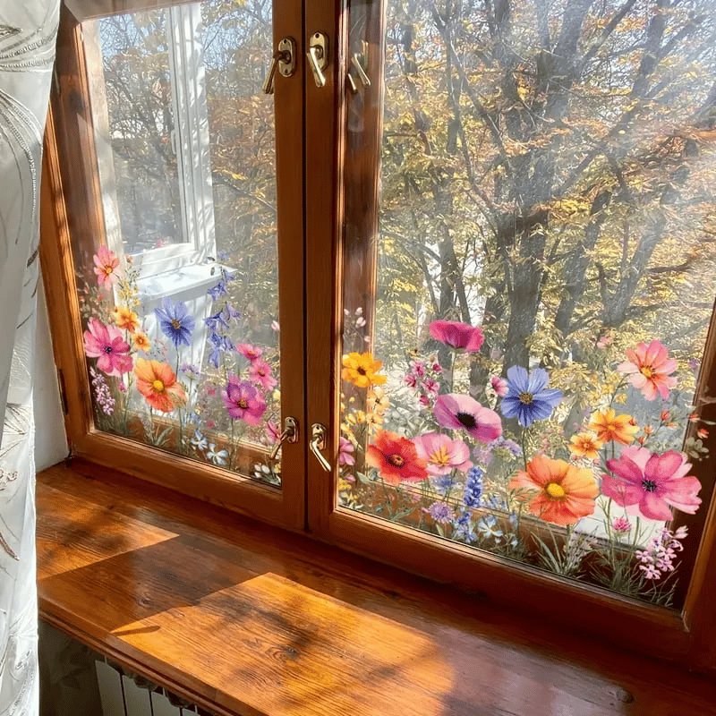 Floral Pattern Window Sticker