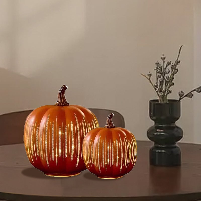 Leuchtender Kürbis für die Wohnraumdekoration