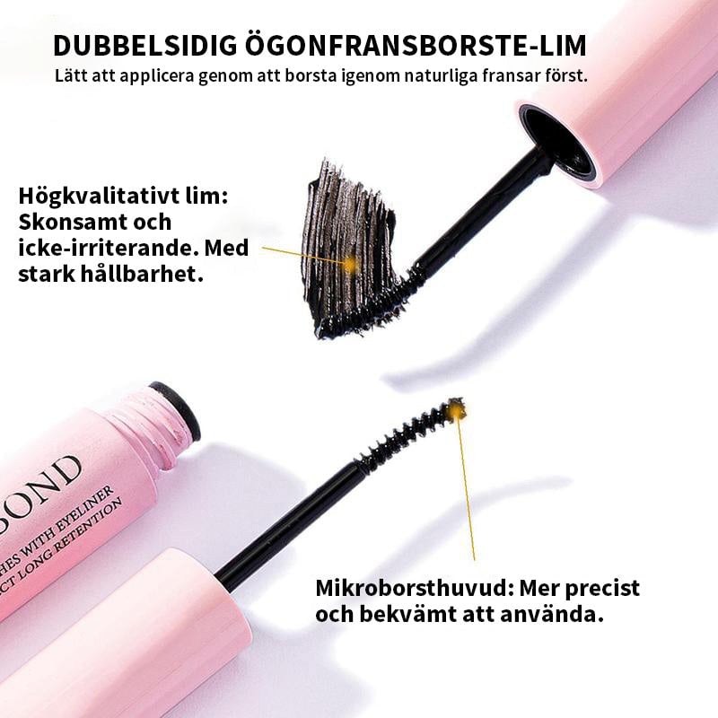 Naturlig fyldig sett med falske øyevipper