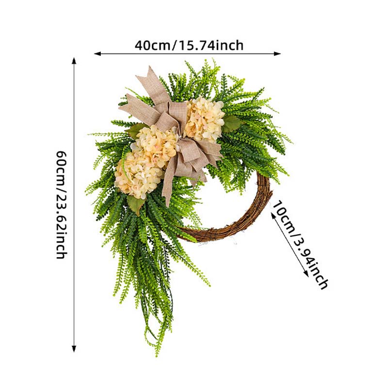 Garden-Style Hydrangea Wreath