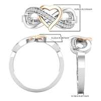 Rose Gold Infinity Heart Ring
