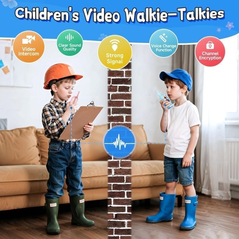Sakerplus Rechargeable Video Walkie Talkies for Kids