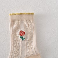 10 Pairs Women's Pink Floral Cotton Socks