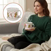 Ceramic Coffee Cup and Saucer Set (Set of 4)