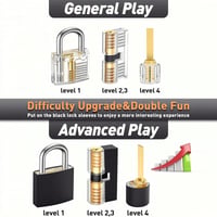 37-Piece Waterproof Lock Pick Set with Stainless Steel Keys