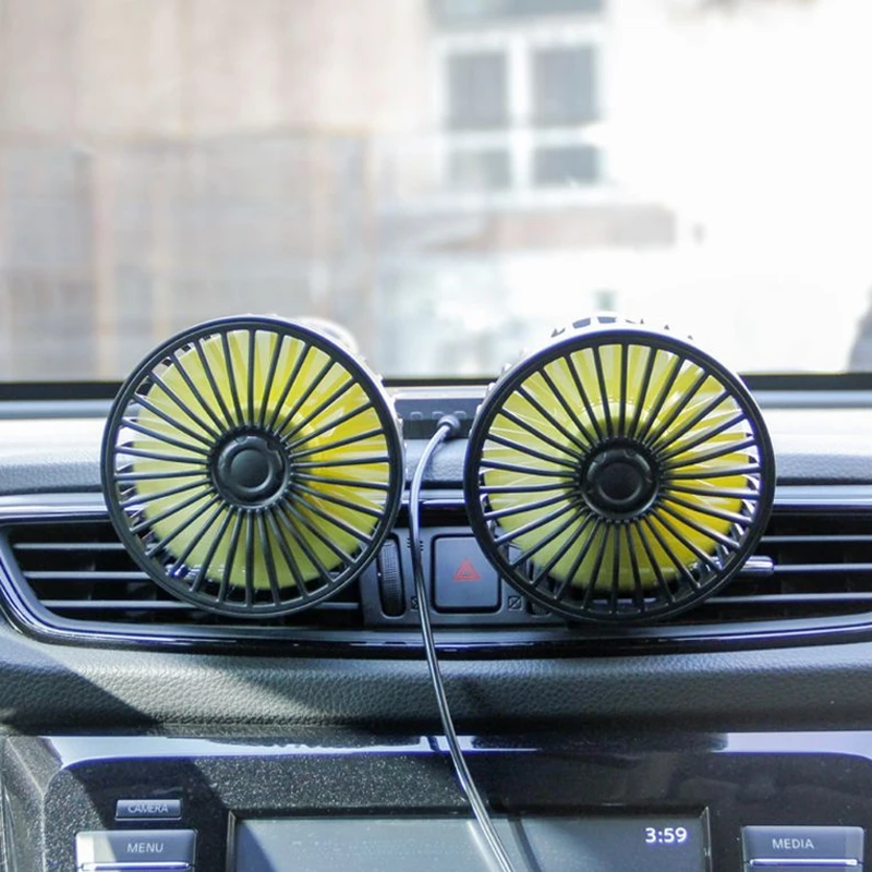 Adjustable car fan - enjoy double air conditioning