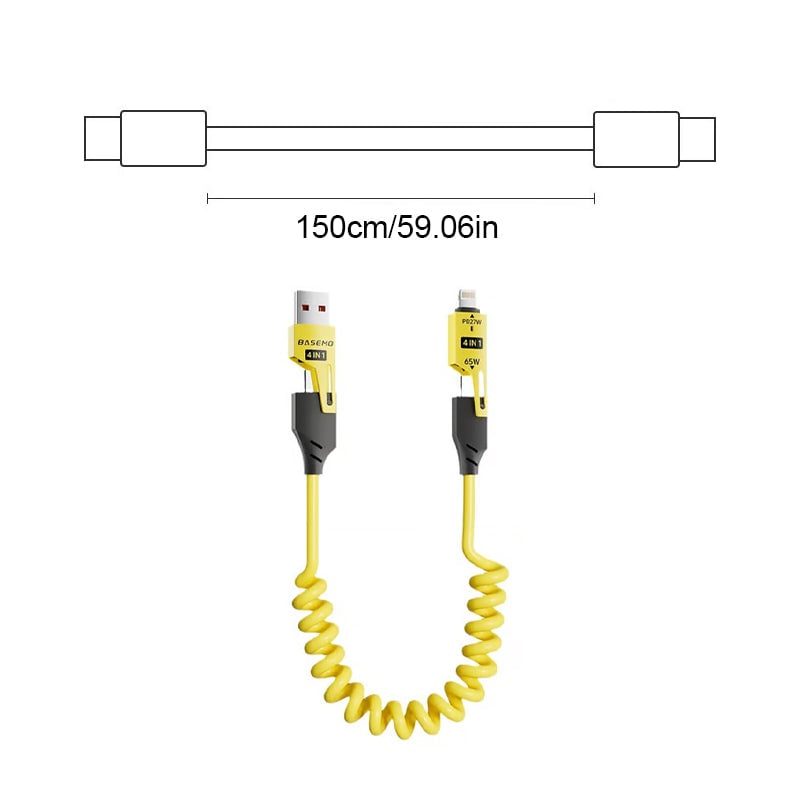 4 in 1 Spring Fast Charging Cable