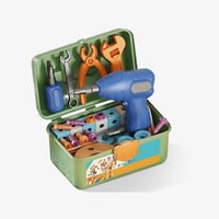 Creative Electric Drill Toy Repair Toolbox
