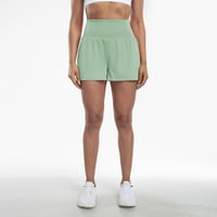 Hochtaillierte Sportshorts mit Fake-Zweiteilung