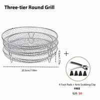 3-Layer Stackable Air Fryer Rack