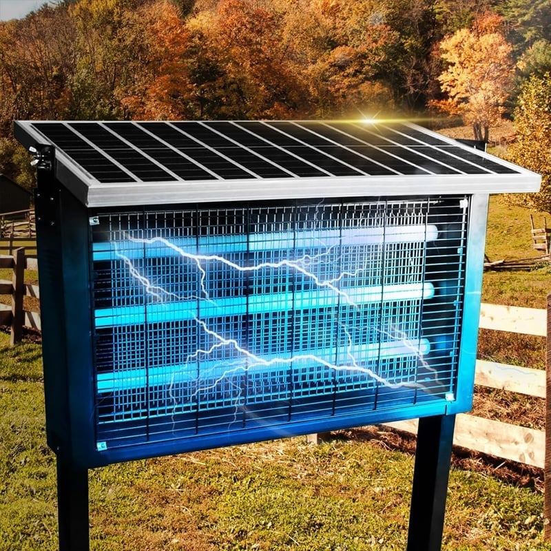 Triple Tube Solar Powered Mosquito Zapper