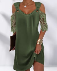 Elegant printed patterned dress