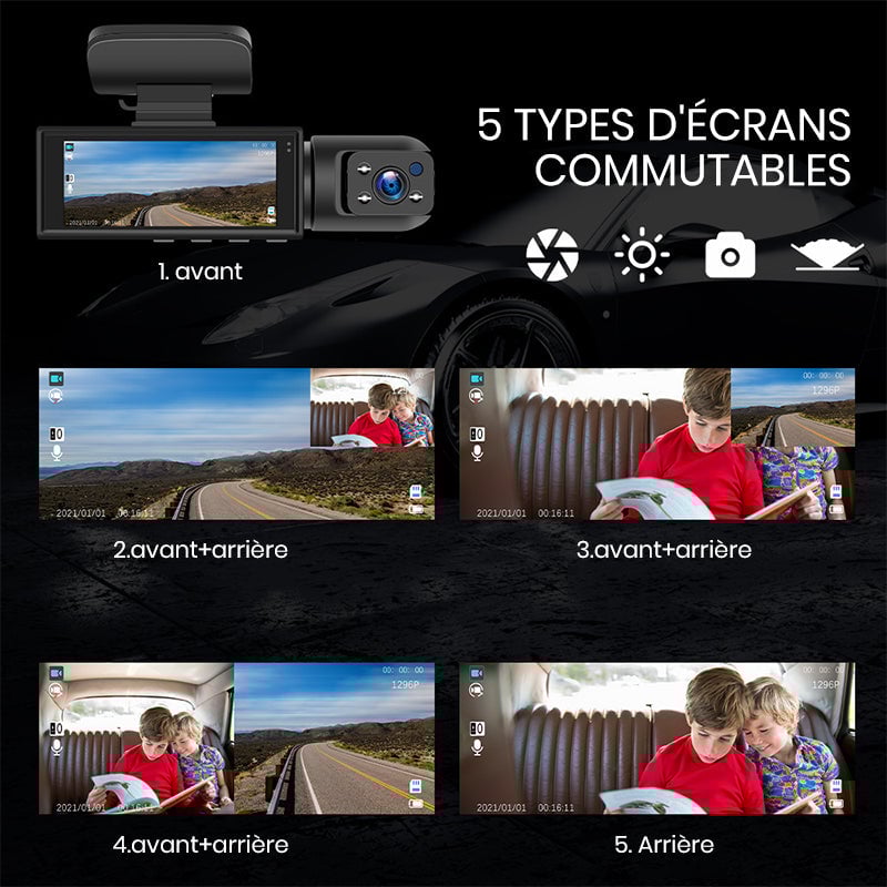 Caméra de surveillance avant et arrière
