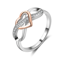 Rose Gold Infinity Heart Ring
