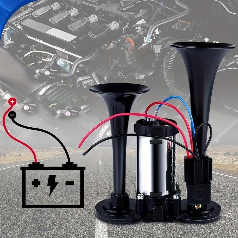 600 DB Zweiklang-Autohupe aus Metall