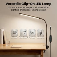 Clip-on desk lamp