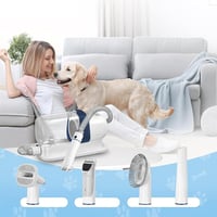 Pet Grooming Kit with 2.3L Vacuum Suction – Low Noise & 5-in-1 Tools