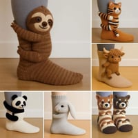 3D-gestrickte Tiersocken