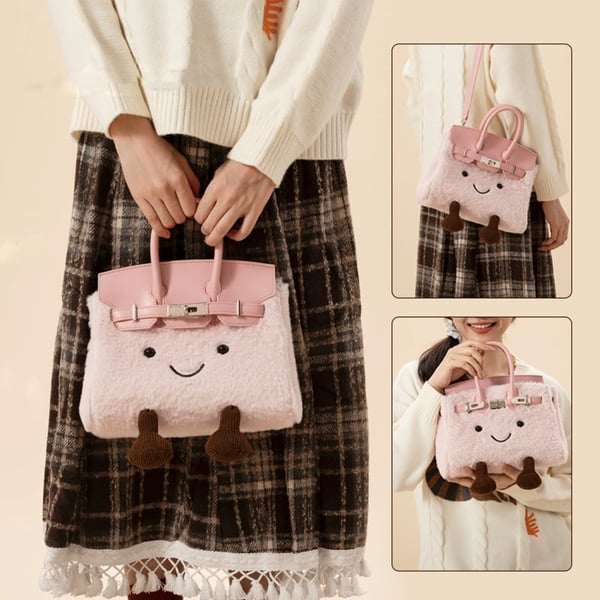 Plush Crossbody Bag for Winter Adventures