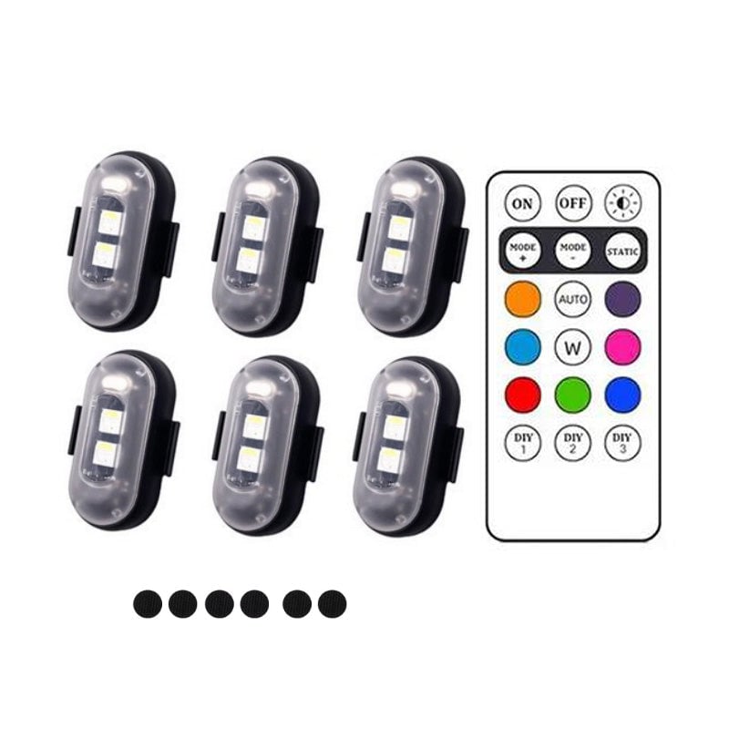 6 light with wireless remote