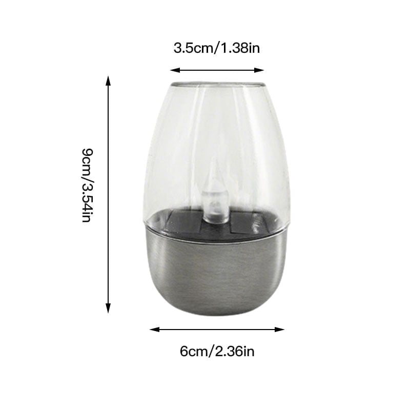 Solar LED Candle Goblet Light for Outdoor Waterproof Use