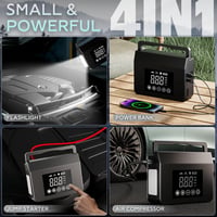 Volran® New Portable Car Jump Starter with Air Compressor & Tire Inflator