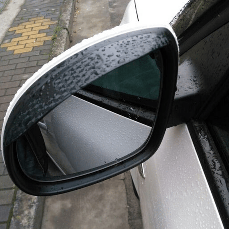 Retractable Rear-View Mirror Wiper with Layered Brush Head