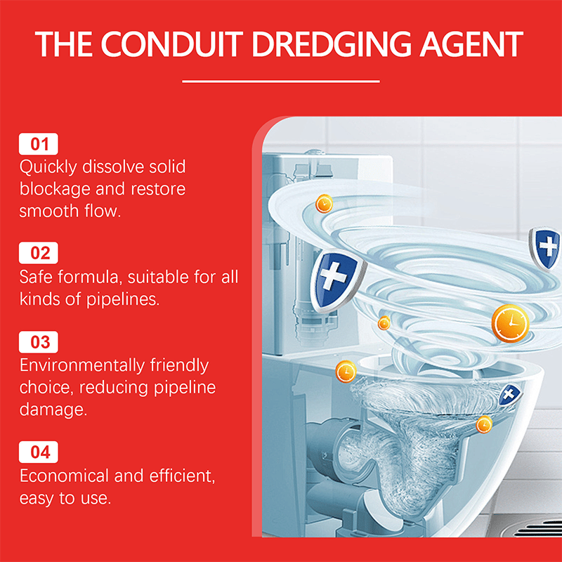 Powerful kitchen and bathroom pipe cleaning agent