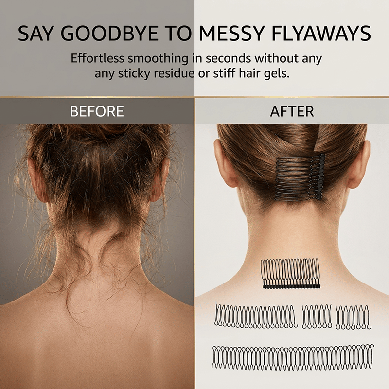 Flexible hair finishing comb for a secure hold
