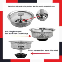Edelstahl Ersatzfilter für Spülbecken
