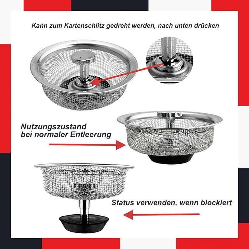 Edelstahl Ersatzfilter für Spülbecken