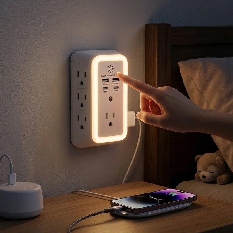 10-in-1 ETL-Certified Surge Protector Power Outlet