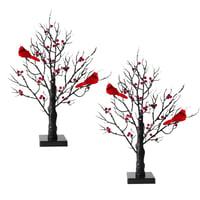 Sakerplus Vintage Glowing Tree With Cardinals Lamp