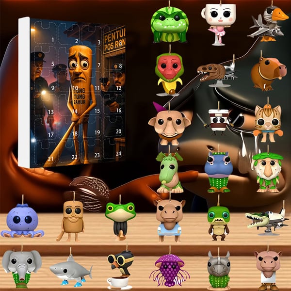 24 Pcs Advent Calendar Acrylic Figures