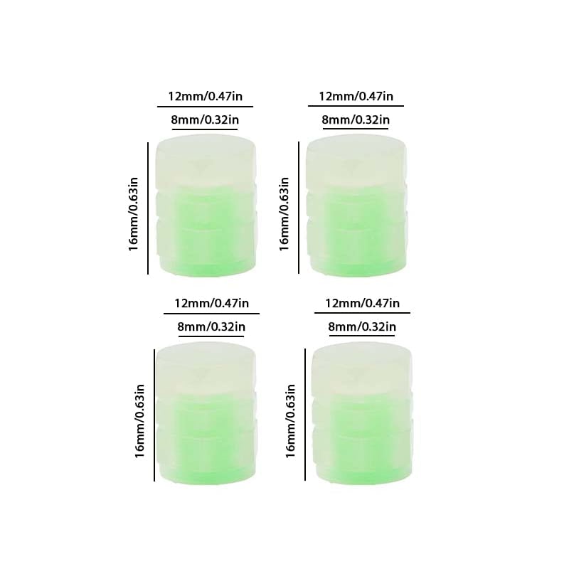Universal Fluorescent Tire Valve Caps (4 PCS/Set)