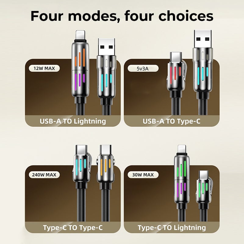 240W 4-in-1 USB C Cable