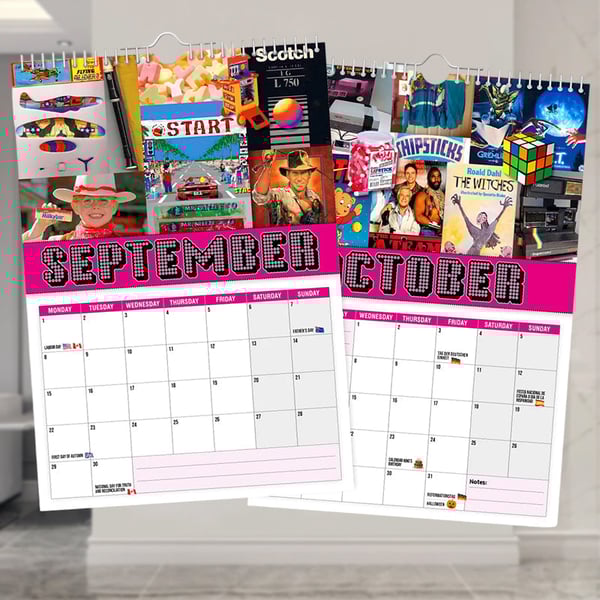 Retour aux années 80 - Calendrier mural 2025