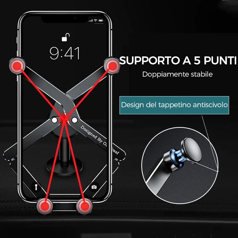Porta smartphone da auto deformabile