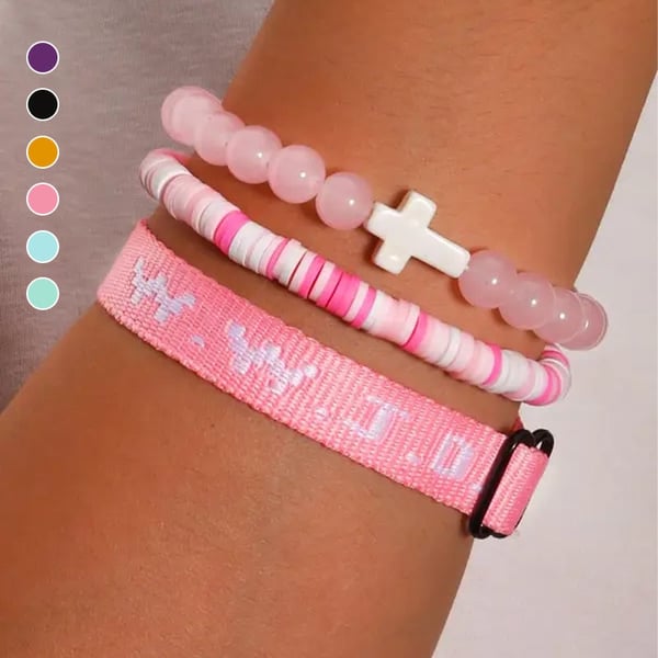 Clay Cross Card Bracelet Set