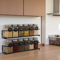 Gewürzregal aus Karbonstahl für die Wandmontage