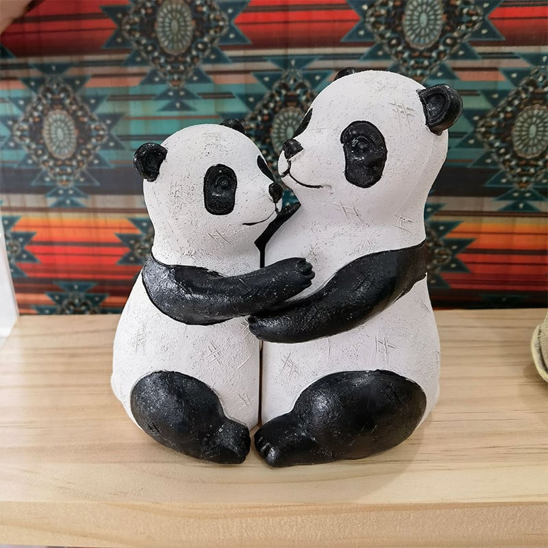 Animal Love Couple Cuddling Pair Figurine